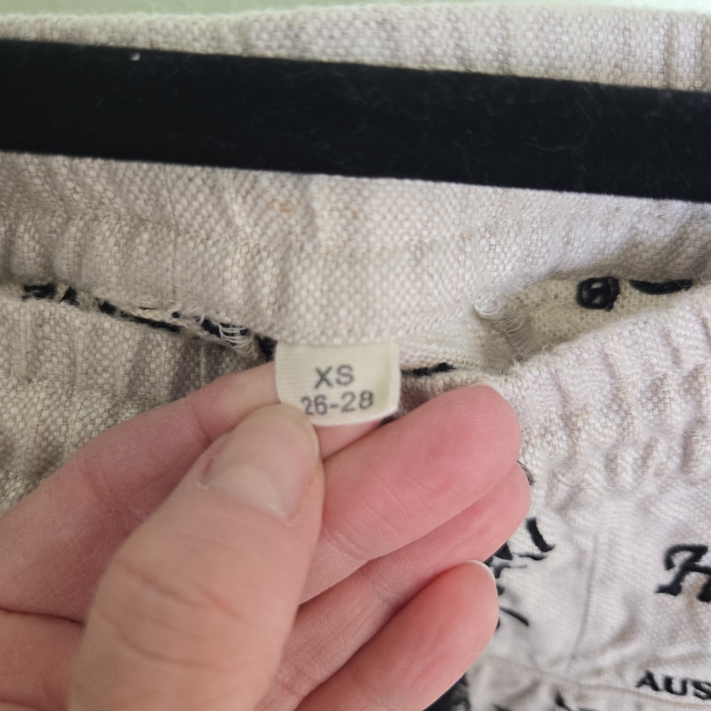 Handmade Vodka Cream and Black Men's Athletic Shorts - Picture 5 of 5